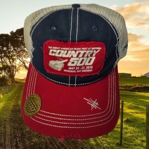 County 500 Daytona Music Mesh Trucker Summer Snapback Hat W/Bottle Opener Nwt